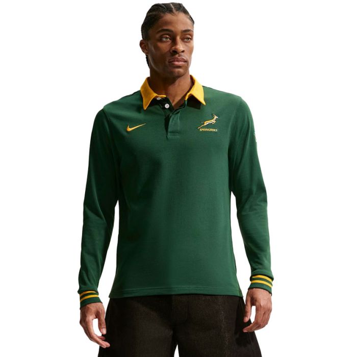 Nike Springboks 25/26 Home Long Sleeve Jersey Mens Green/Gold