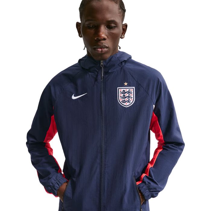Nike England AWF Woven Soccer Jacket Mens Navy/Red | Studio 88