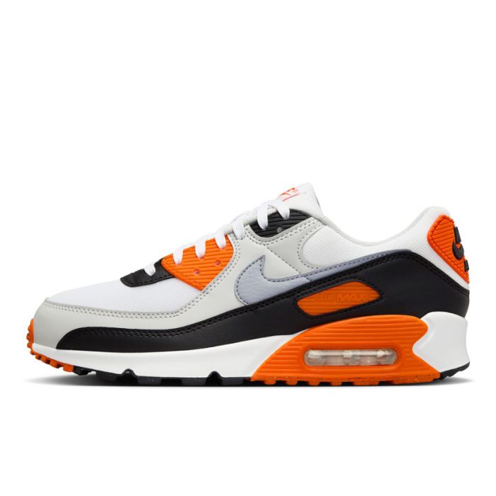 orange white and black nike shoes