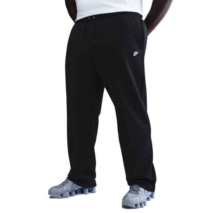 Nike Club Open-Hem Fleece Pants Mens Black/White | Studio 88