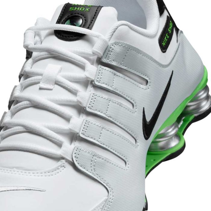 Nike Shox NZ Sneaker Mens White/Silver/Green | Studio 88