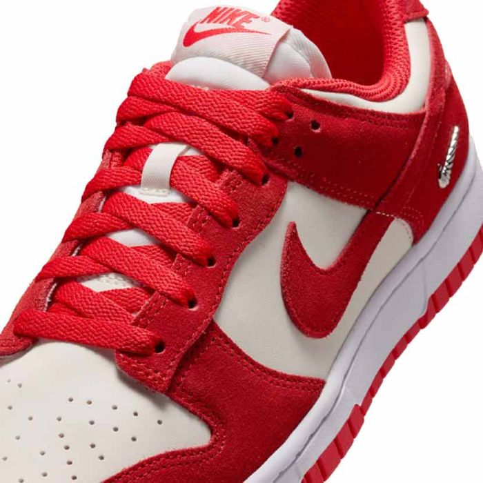 Dirty Dunk④ jakebllockyoyo Nike Dunk Low Suede Sneaker Womens Sail/Crimson | Studio 88