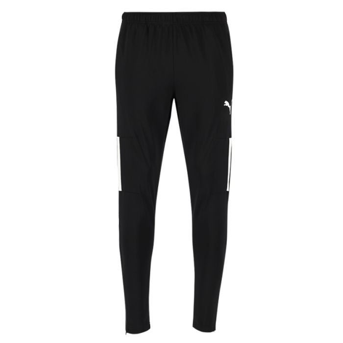 Shop Puma Warm Up Mens Pants Black/White Studio 88