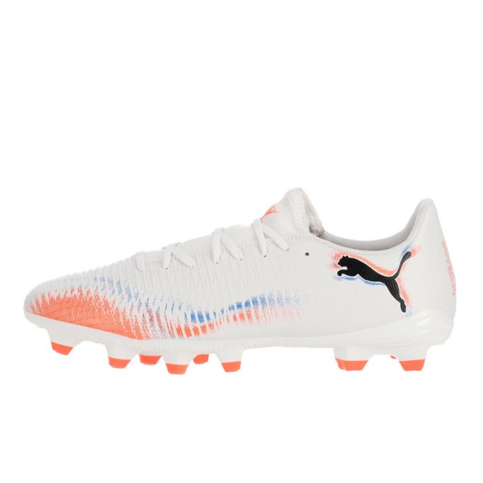 U ① Puma Future 8 Play FG/AG Soccer Boots Mens White/Red | Studio 88