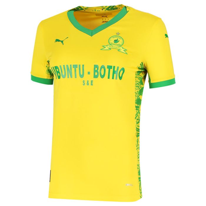 Puma Mamelodi Sundowns 25/26 Home Jersey Womens Yellow/Green