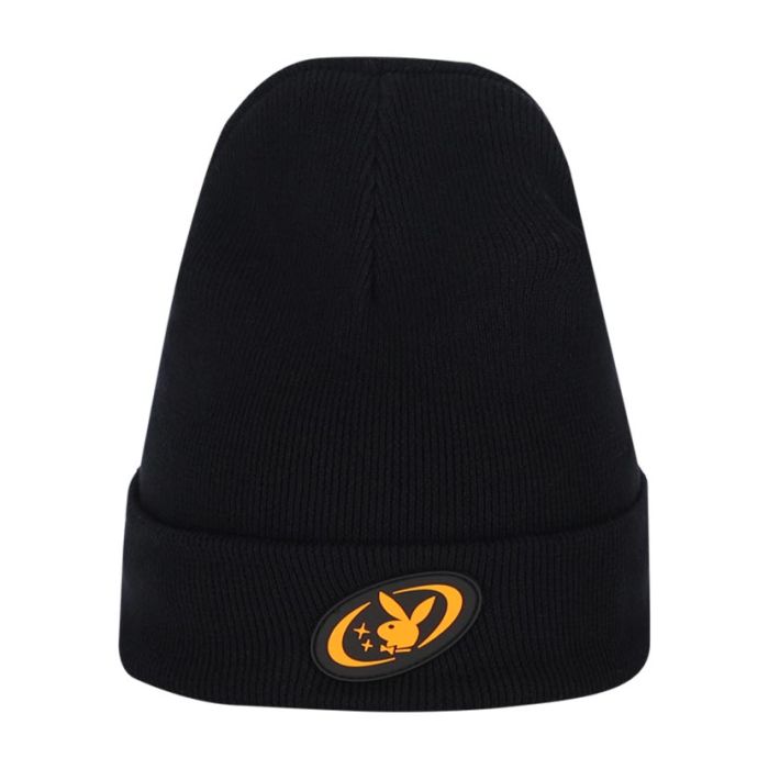 PYB131B-PLAYBOY-RHD-2000-BEANIE-BLACK-PB-AW24-MC-V1