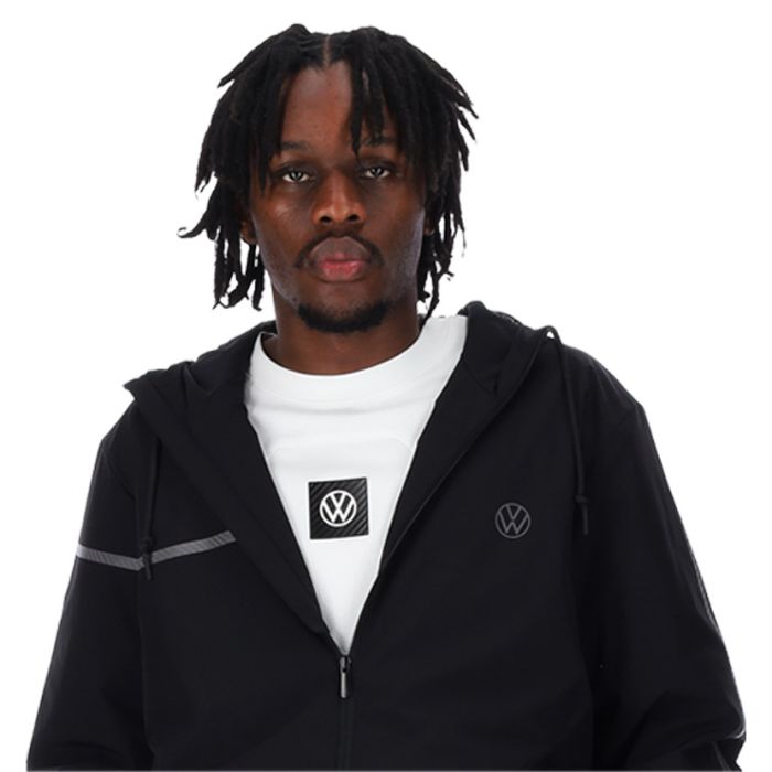 Volkswagen Stripes Hooded Jacket Mens Core Black | Studio 88