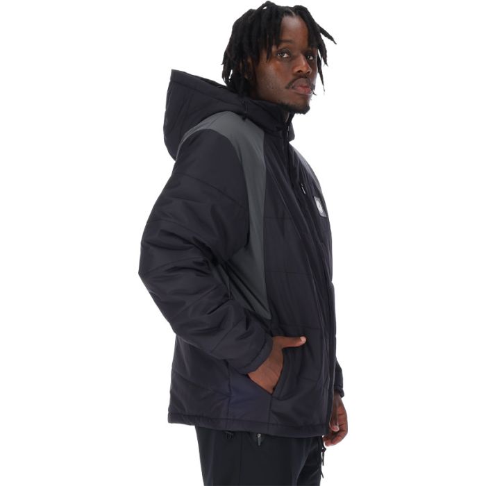 Volkswagen Contrast Panel Padded Jacket Mens Black/Pavement