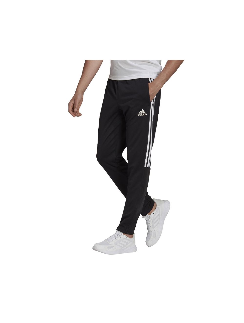 adidas Men's Essentials Track Pants, Black/Black/White, Small at Amazon  Men's Clothing store