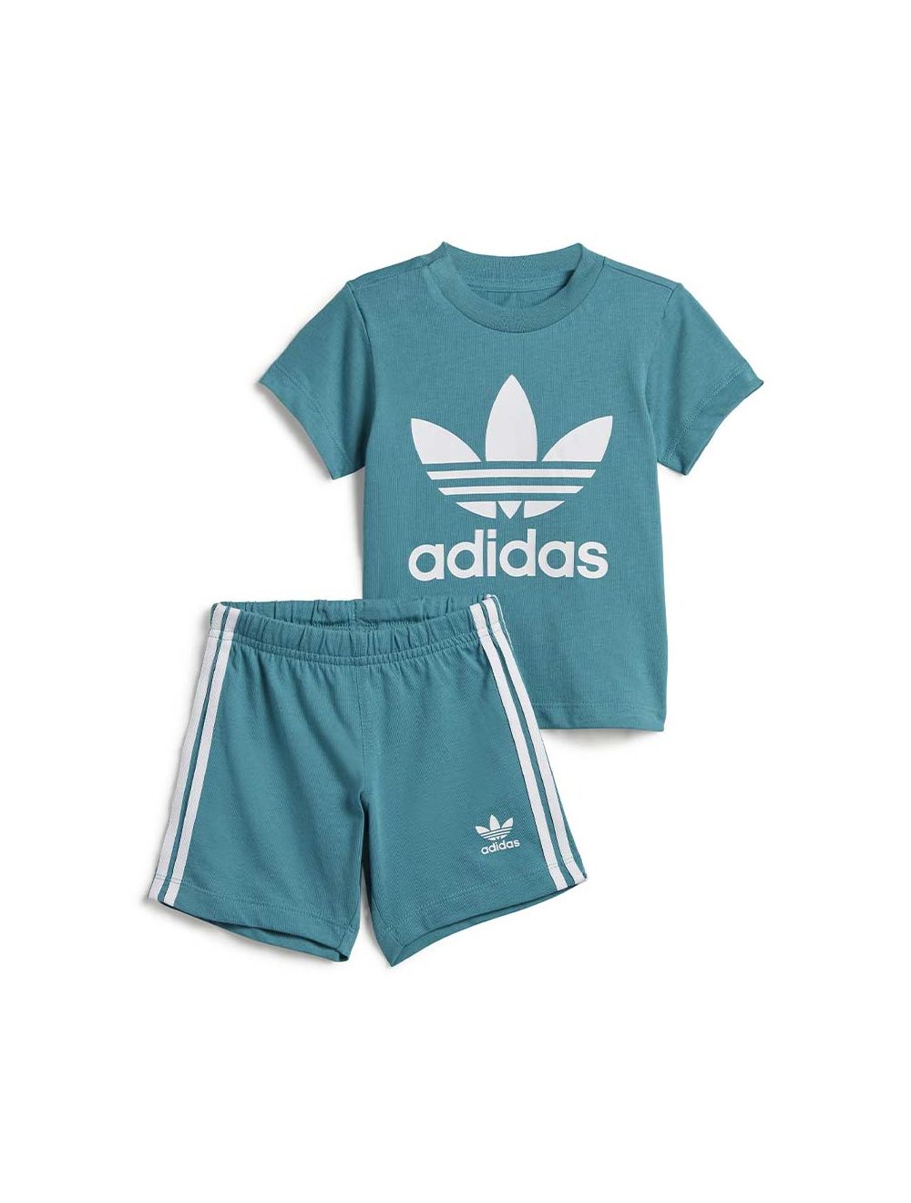 Shop adidas Originals Trefoil Shorts Kids T-Shirt Set Arctic Fusi