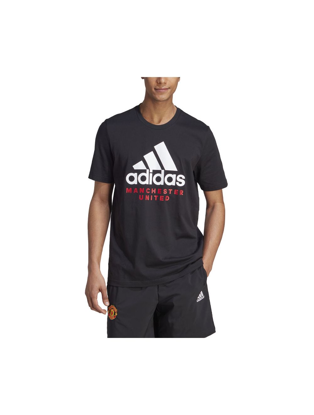 Men's adidas Black Manchester United Club Crest T-Shirt