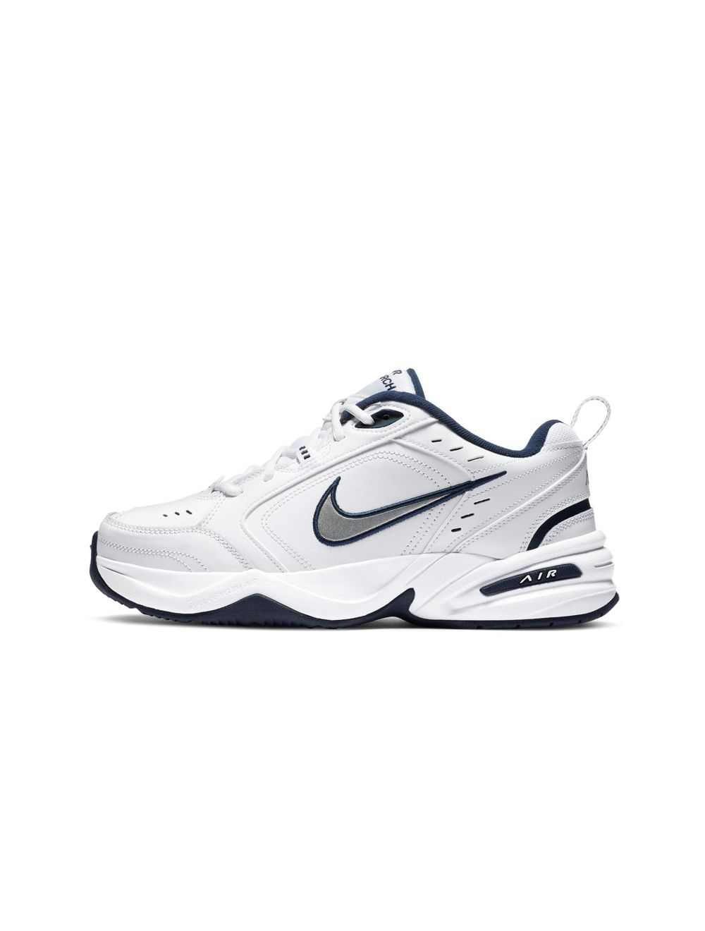 Shop Nike Air Monarch IV Mens Shoes White/Silver | Studio 88