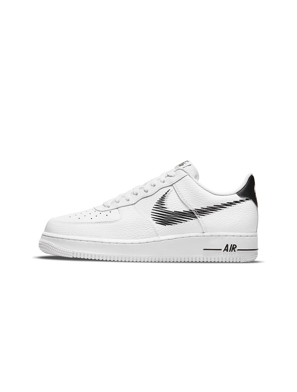 Shop Nike Air Force 1 Lo Scribbled Swoosh Mens Sneaker White Grey