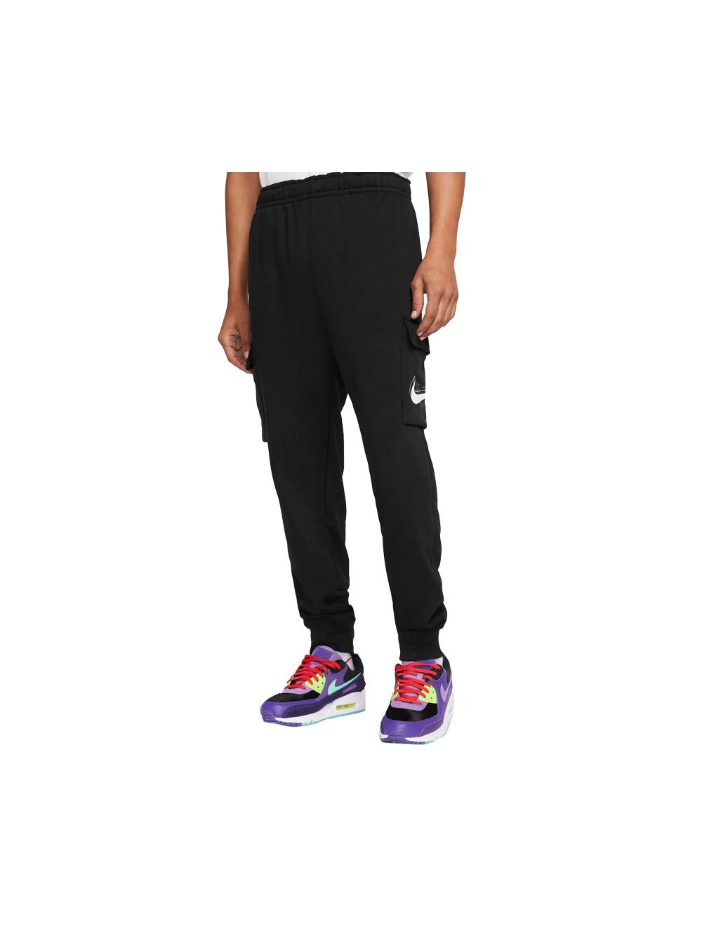Shop Nike Sportswear Mens Cargo Pants Black/Silver