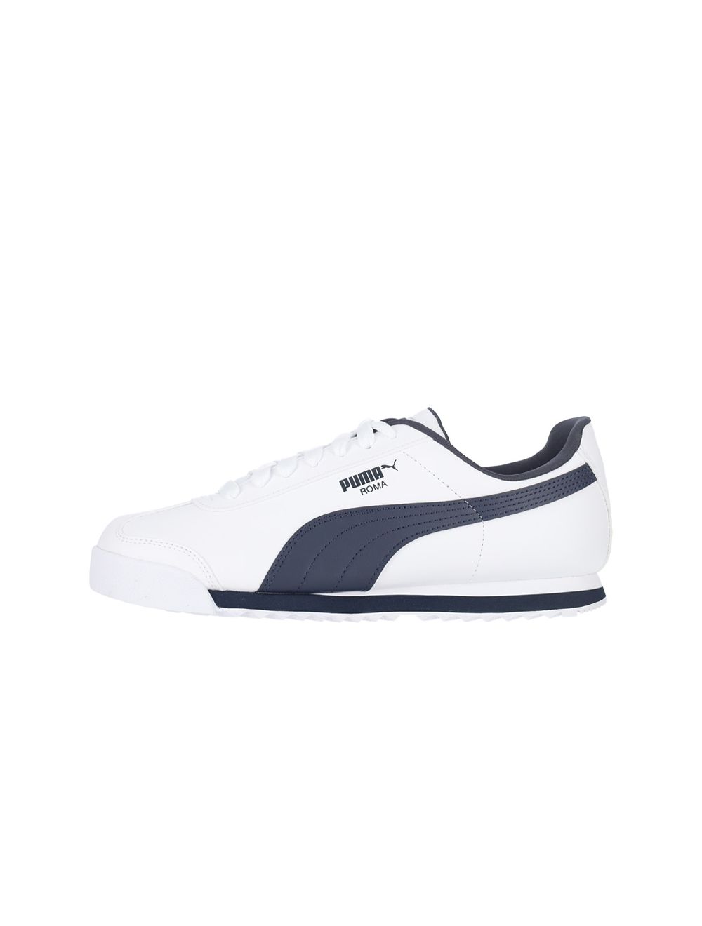 Shop Puma Roma Basic Shoe Mens White/Navy | Studio 88