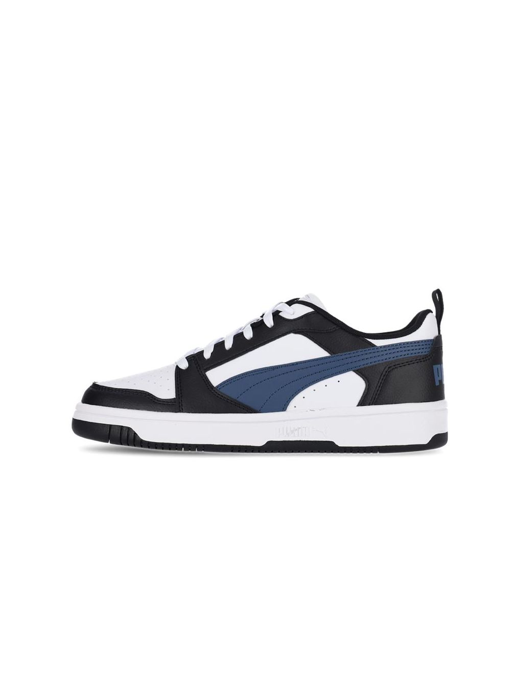 Shop Puma Rebound V6 Low Mens Shoes Black Blue | Studio 88