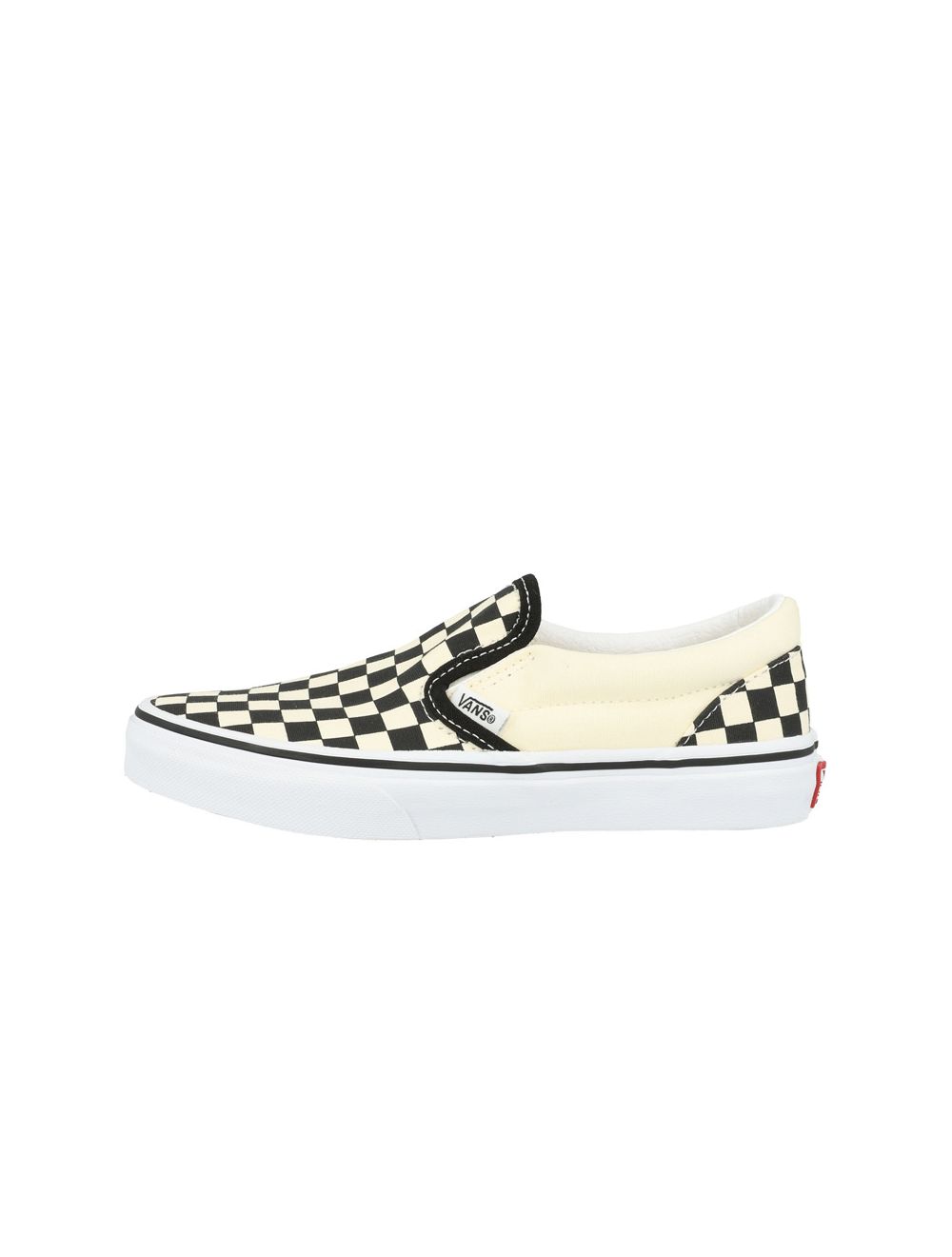 Shop Vans Classic Slip-On Checkerboard Kids Sneaker White Black
