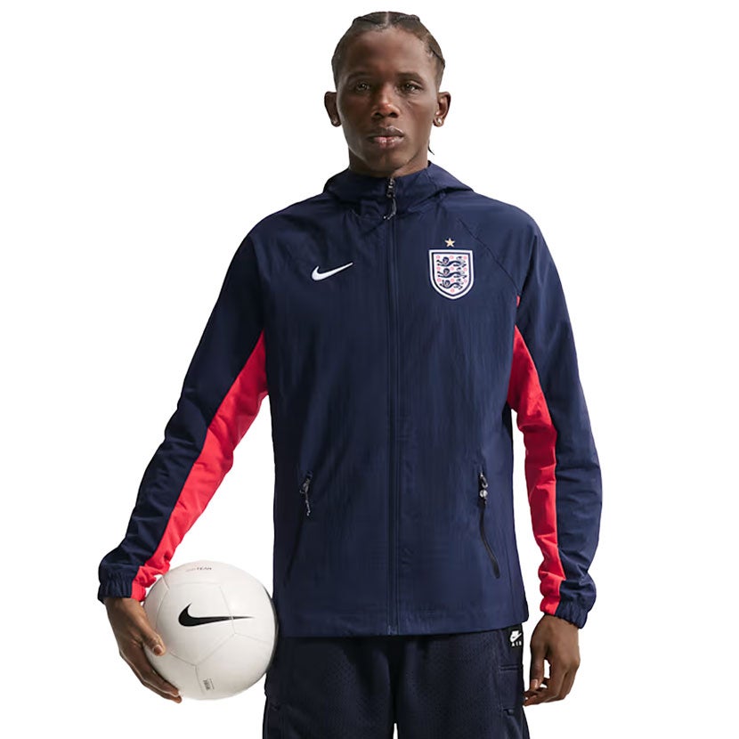 Nike England AWF Woven Soccer Jacket Mens Navy/Red | Studio 88