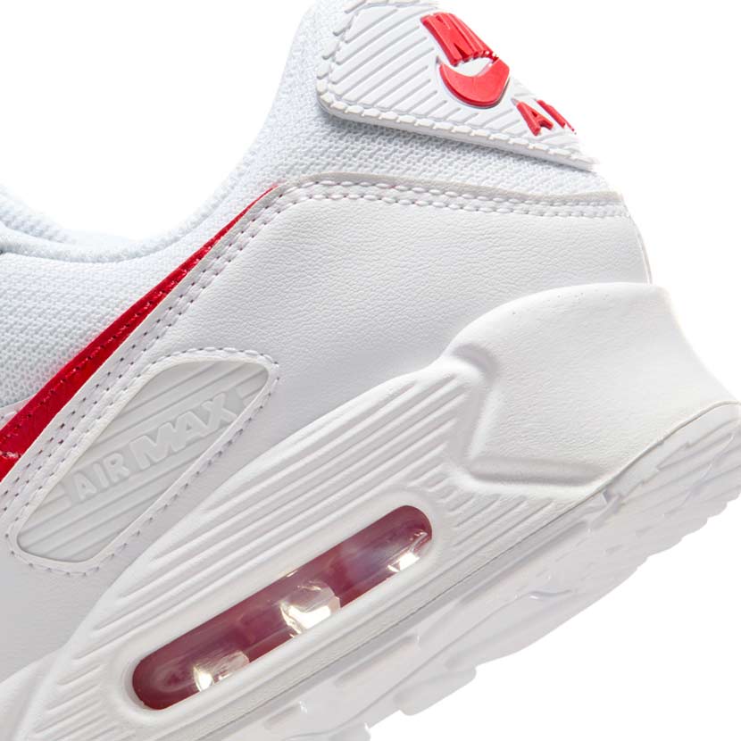 Nike Air Max 90 Sneaker Mens White/Red | Studio 88