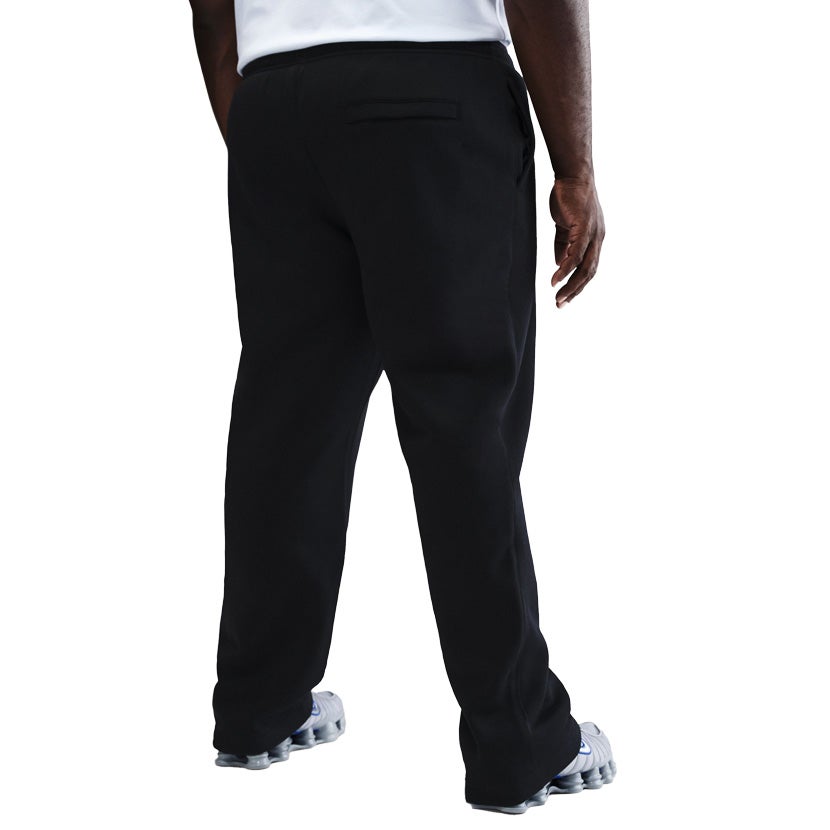 Nike Club Open-Hem Fleece Pants Mens Black/White | Studio 88