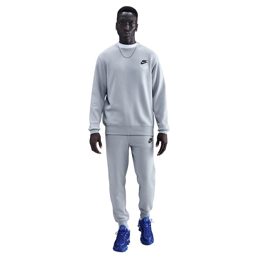 Nike Club Crewneck Sweatshirt Mens Wolf Grey | Studio 88