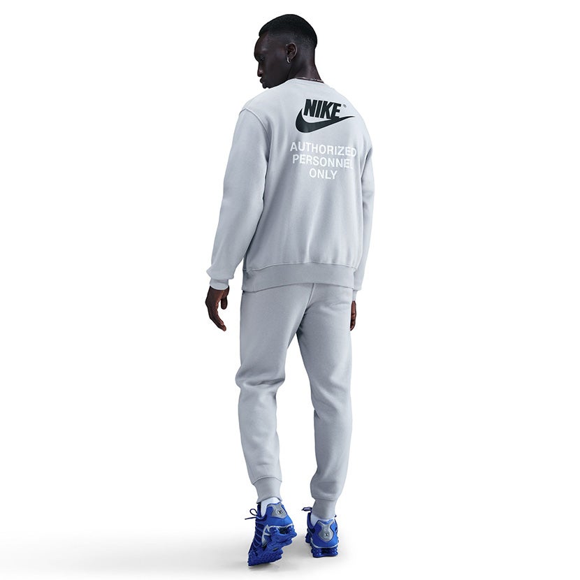 Nike Club Crewneck Sweatshirt Mens Wolf Grey | Studio 88