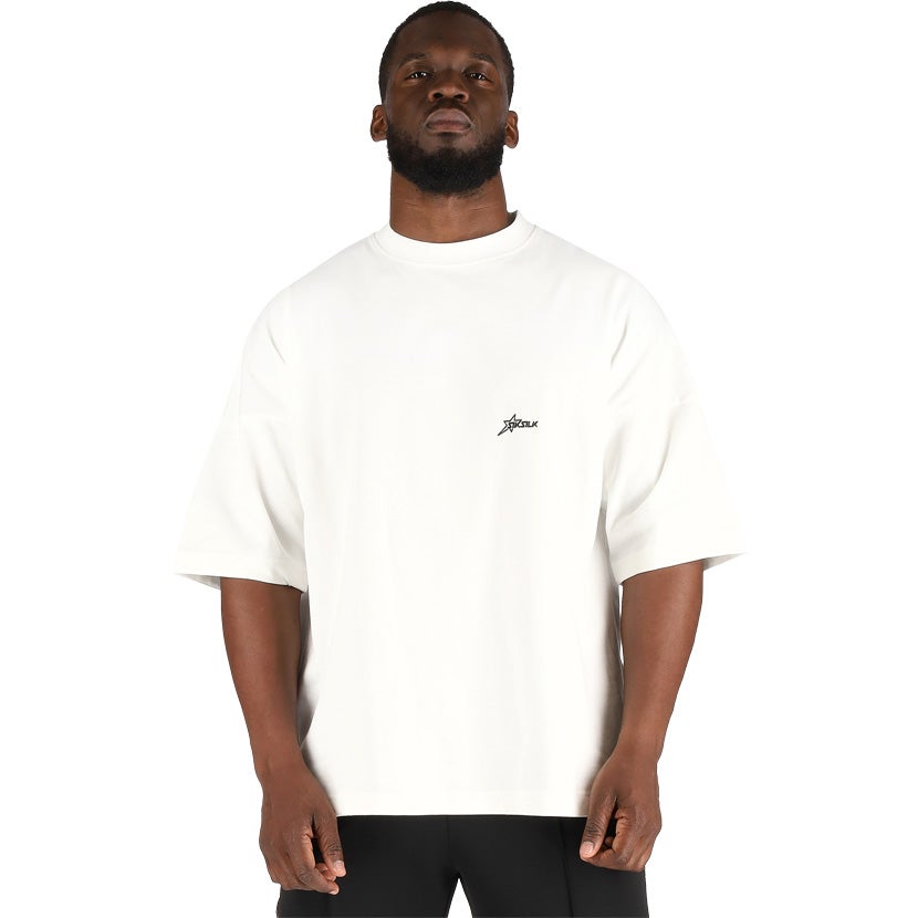 SikSilk Graphic T-shirt Mens Cloud White | Studio 88