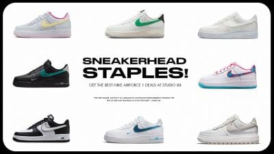 Sneakerhead Staples! Get The Best Nike Airforce 1 Deals At Studio 88