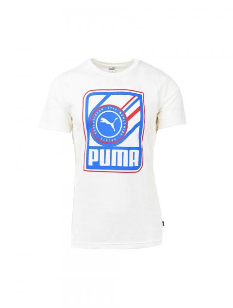 Shop Puma MS Graphic T-shirt Mens Faded White | Studio 88