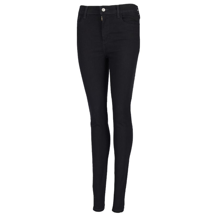 Shop Levi's 720 High-Rise Super Skinny Jeans Womens Ultra Black |
