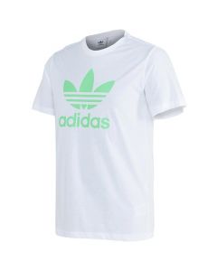 adidas Originals Adicolor Trefoil T-shirt Mens White Semi Screaming Green
