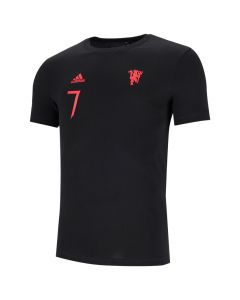 adidas Performance Manchester United Graphics Cristiano Ronaldo T-shirt Mens Bold Black
