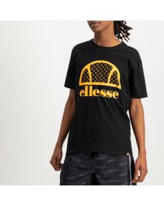 ellesse Single Jersey Logo Mens T-shirt Black Rad Yellow