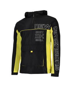 Grey Wolf New Dimensions QuarterZip Hoodie Jacket Mens Black