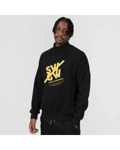 Grey Wolf x Skhanda World Welcome To The Planet Hi-Neck Sweater Mens Black