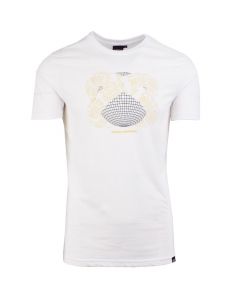 Grey Wolf 3D Globe T-shirt Mens Optic White