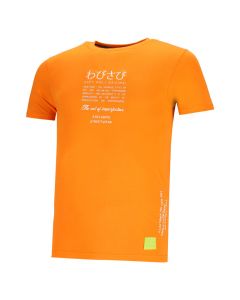 Grey Wolf Wabi Sabi T-shirt Mens Vibrant Orange