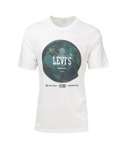 Levi's Relaxed Fit World Peace T-shirt Mens Cloud White