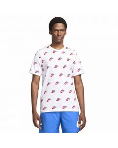 Nike Sportswear All Over Print Reverse T-shirt Mens White