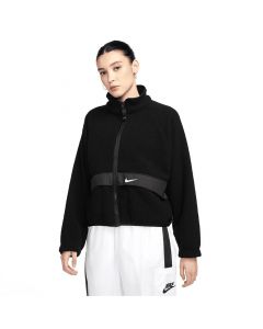 Nike Sportswear Essentials Sherpa Fleece Jacket Womens Black White
