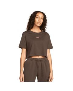 Nike Sportswear Cropped Dance T-shirt Womens Baroque Brown