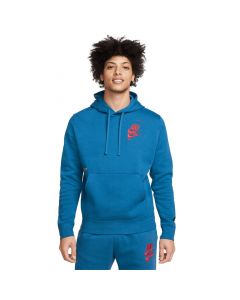 Nike Sport Essentials+ Mens Fleece Pullover Hoodie Dark Marina Blue