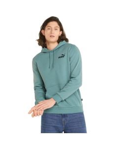 Puma Essential Embroidered Logo Hoodie Mens Mineral Blue
