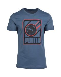 Puma MS Graphic T-shirt Mens China Blue