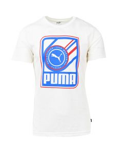 Puma MS Graphic T-shirt Mens Faded White