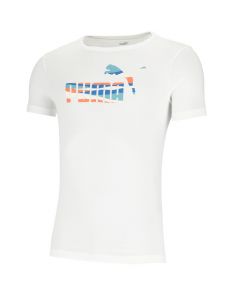 Puma Graphic Logo Print Mens T-shirt White