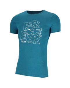 Puma Forever Faster Graphic T-shirt Mens Blue Coral