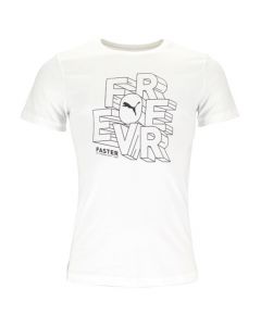 Puma Forever Faster Graphic T-shirt Mens Cloud White