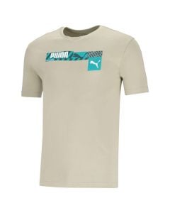 Puma Box Graphic T-shirt Mens Pebble Grey