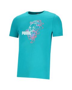 Puma Echo Graphic T-shirt Mens Deep Aqua